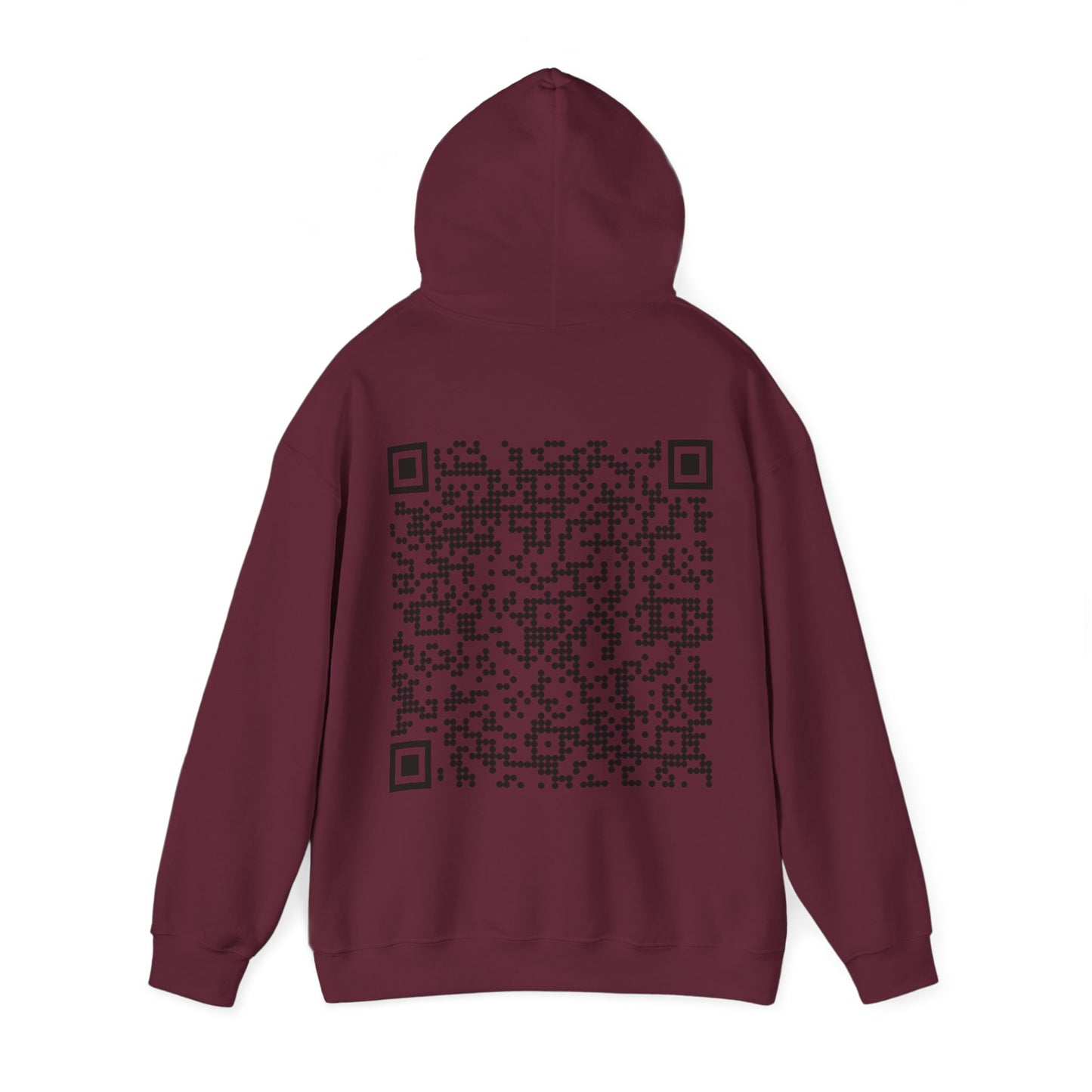 Unisex QR Code Hooded Sweatshirt - Trendy and Unique Casual Wear