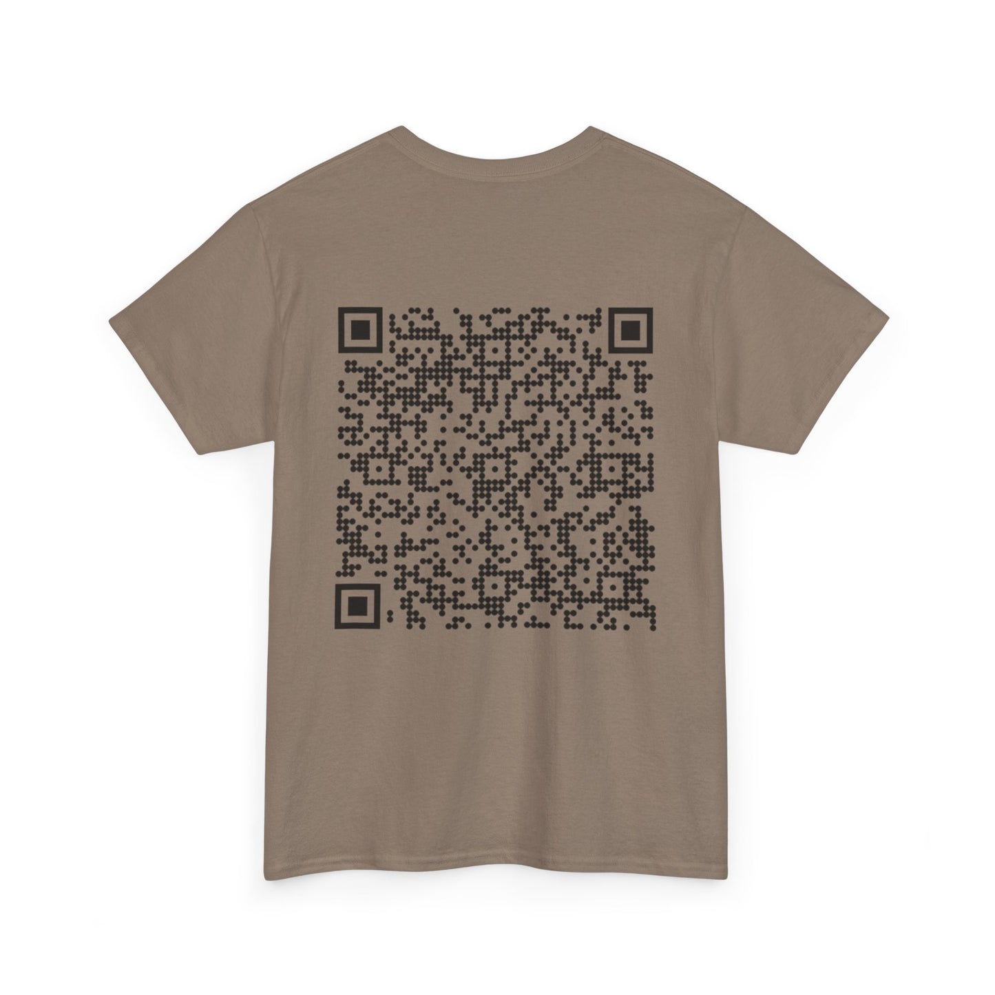 QR Code Unisex Heavy Cotton Tee, Unique Tee, Casual Wear, Tech Apparel, Gift Idea, Modern T-Shirt