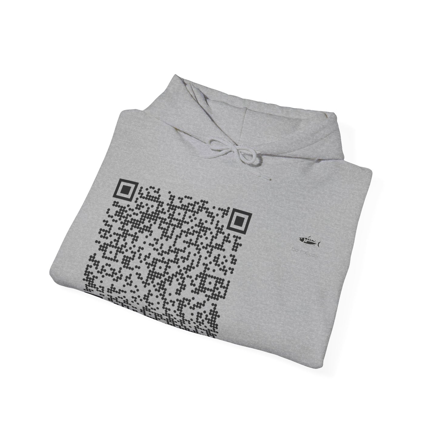 Unisex QR Code Hooded Sweatshirt - Trendy and Unique Casual Wear