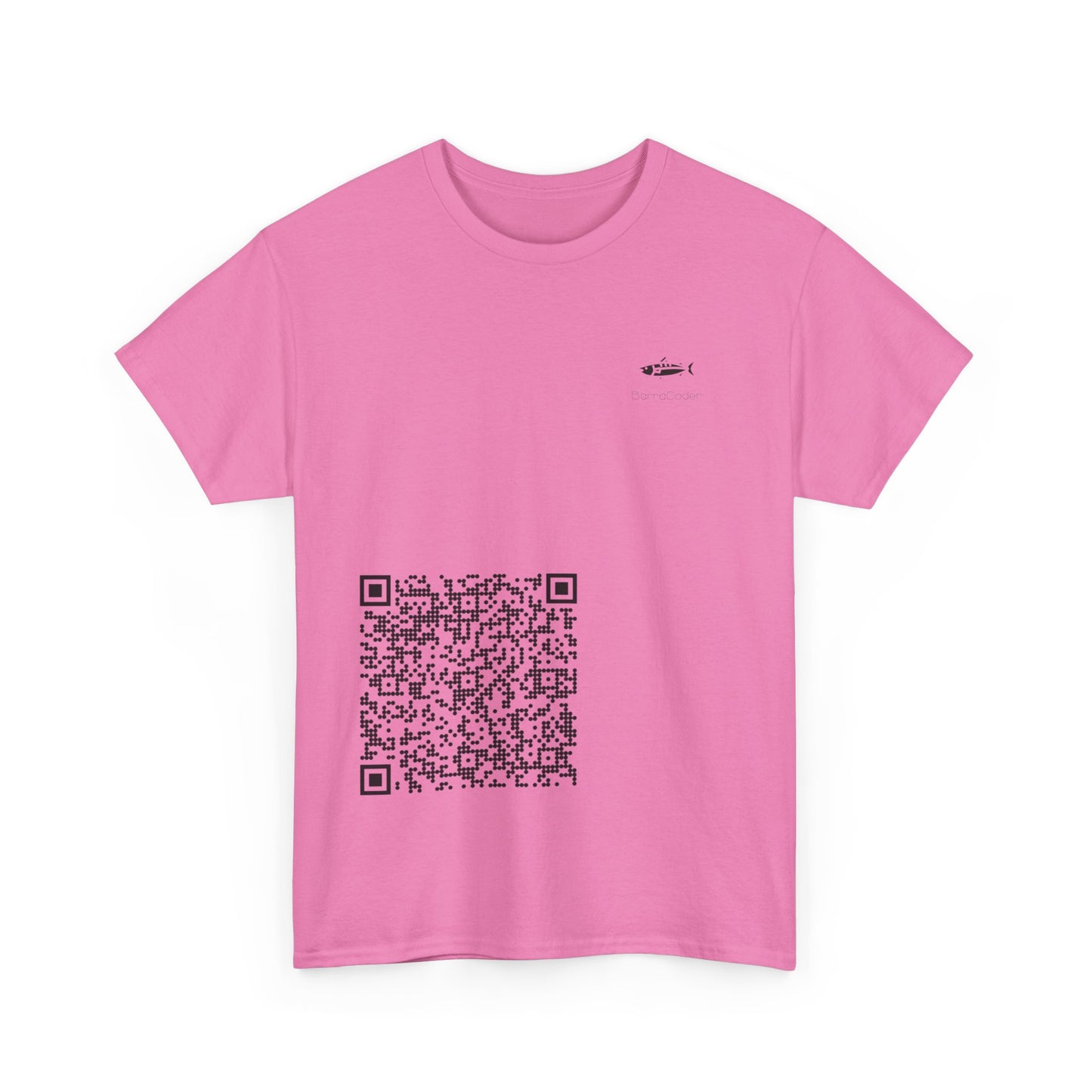 QR Code Unisex Heavy Cotton Tee, Unique Tee, Casual Wear, Tech Apparel, Gift Idea, Modern T-Shirt