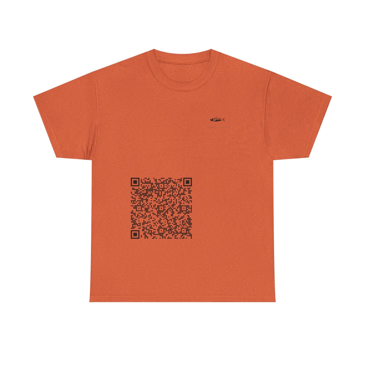 QR Code Unisex Heavy Cotton Tee, Unique Tee, Casual Wear, Tech Apparel, Gift Idea, Modern T-Shirt