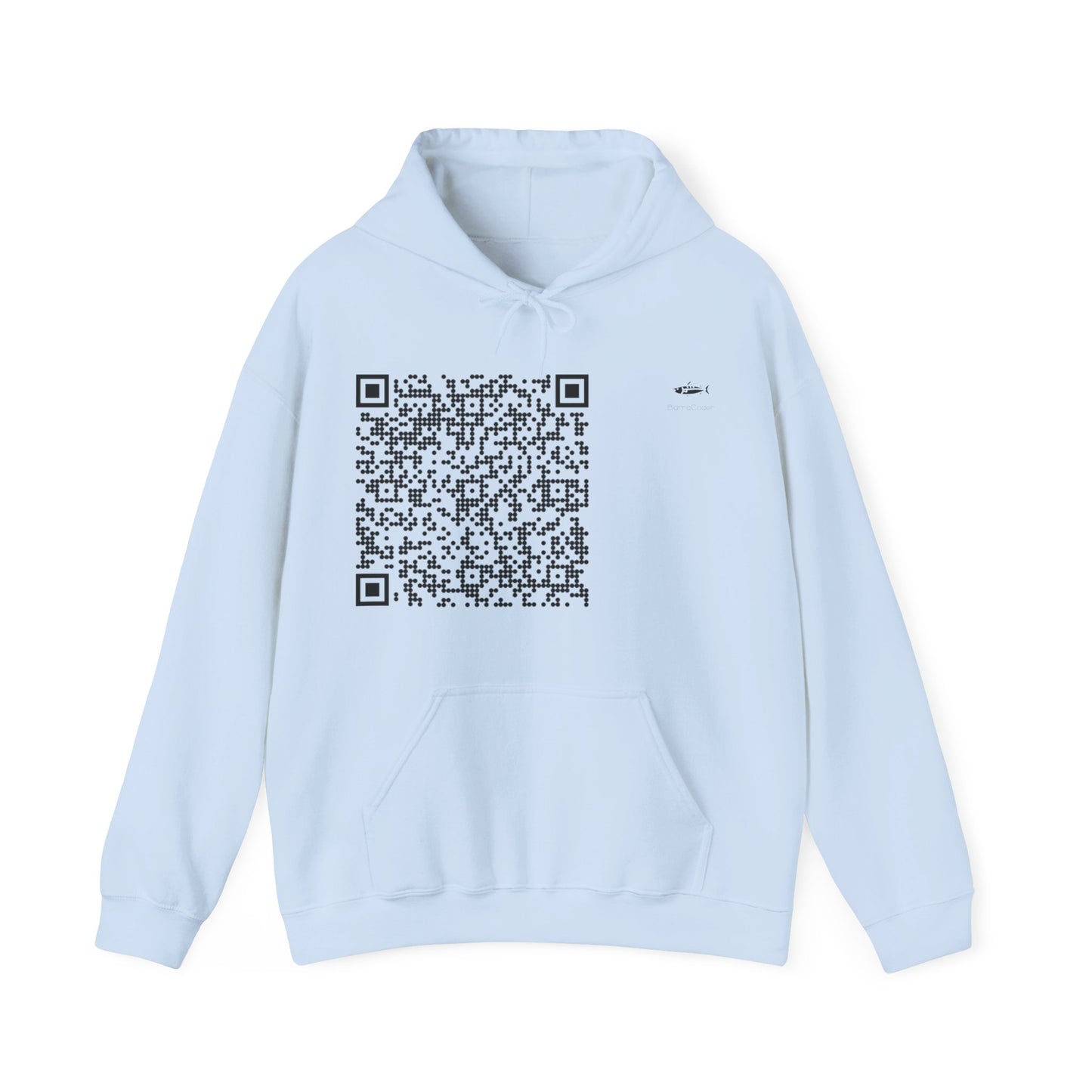 Unisex QR Code Hooded Sweatshirt - Trendy and Unique Casual Wear