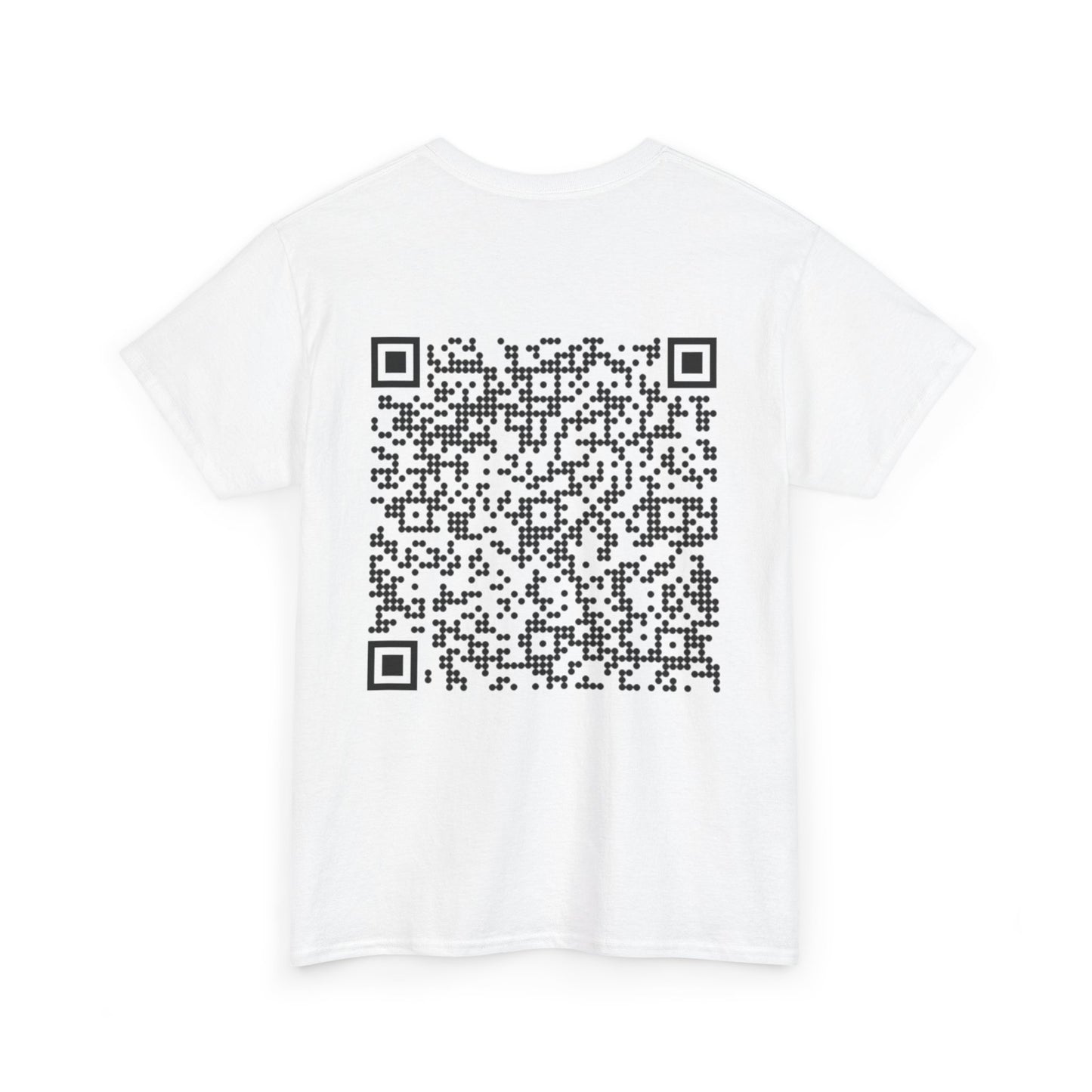 QR Code Unisex Heavy Cotton Tee, Unique Tee, Casual Wear, Tech Apparel, Gift Idea, Modern T-Shirt