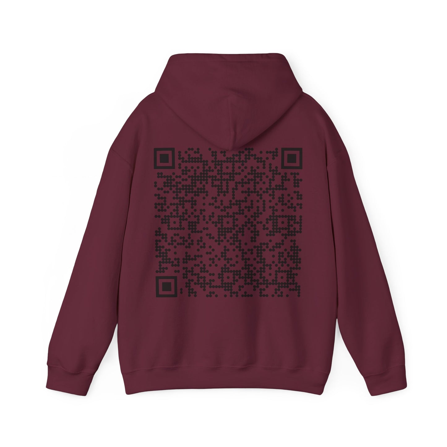 Unisex QR Code Hooded Sweatshirt - Trendy and Unique Casual Wear