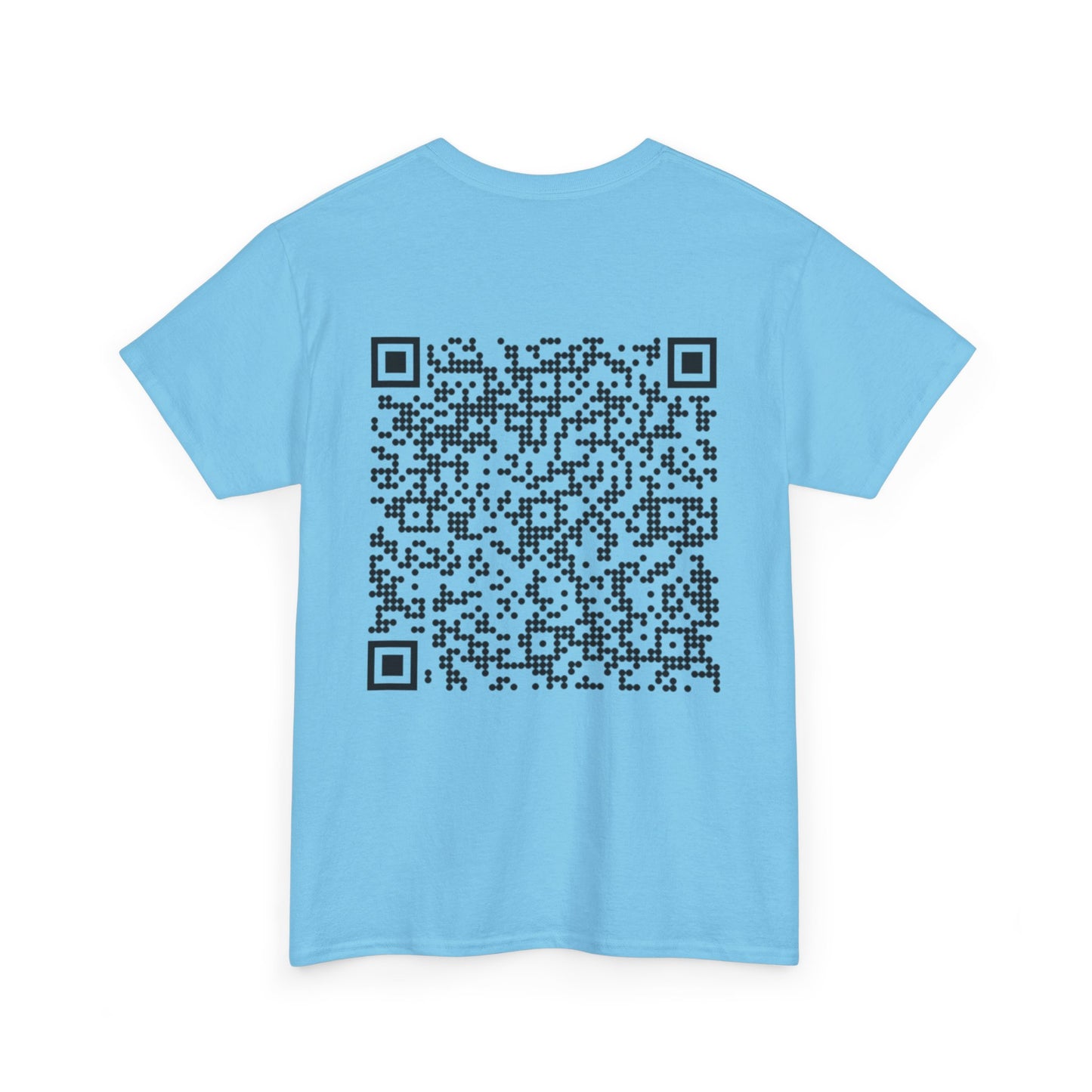 QR Code Unisex Heavy Cotton Tee, Unique Tee, Casual Wear, Tech Apparel, Gift Idea, Modern T-Shirt