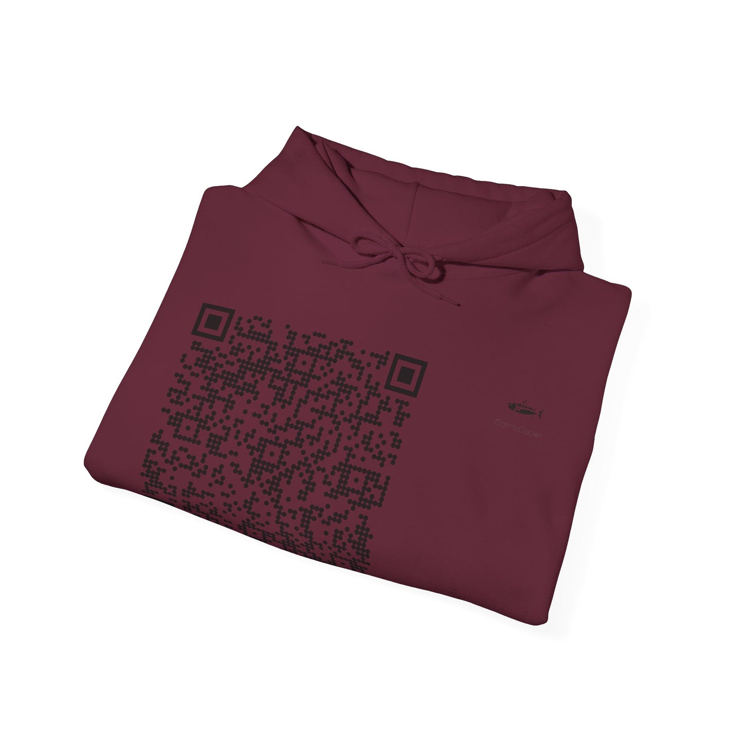 Unisex QR Code Hooded Sweatshirt - Trendy and Unique Casual Wear