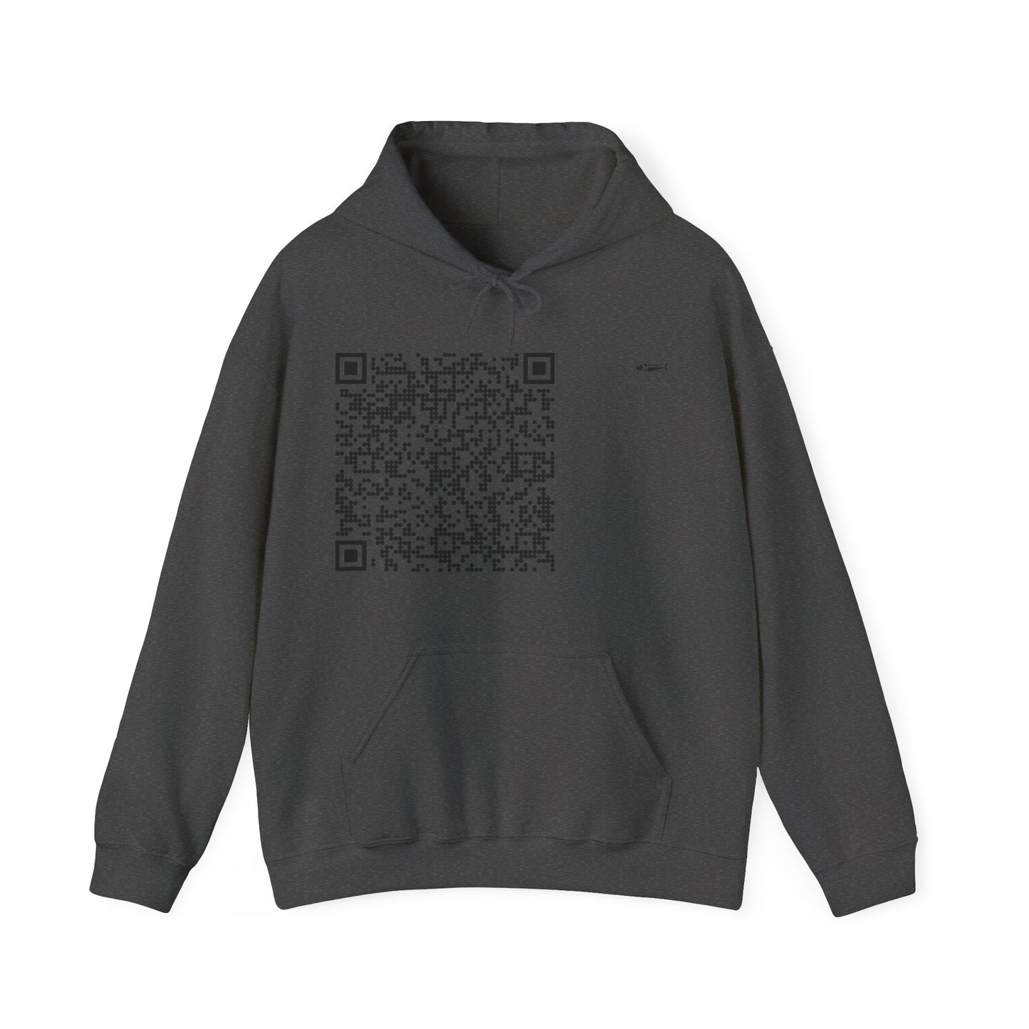 Unisex QR Code Hooded Sweatshirt - Trendy and Unique Casual Wear