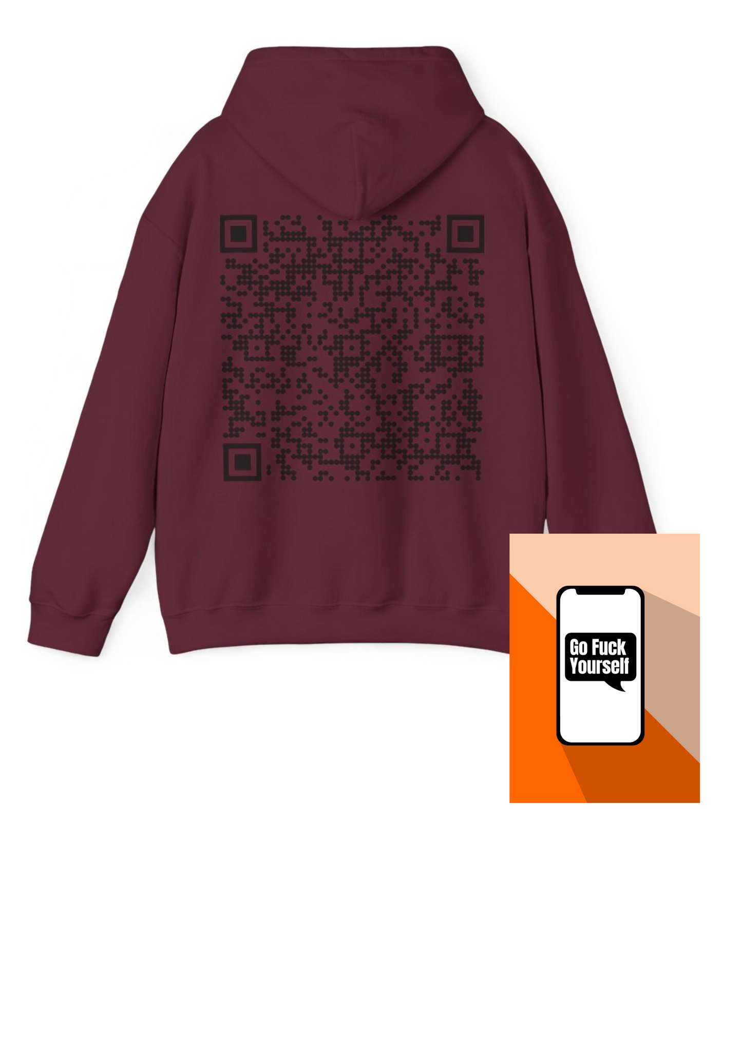 Unisex QR Code Hooded Sweatshirt - Trendy and Unique Casual Wear