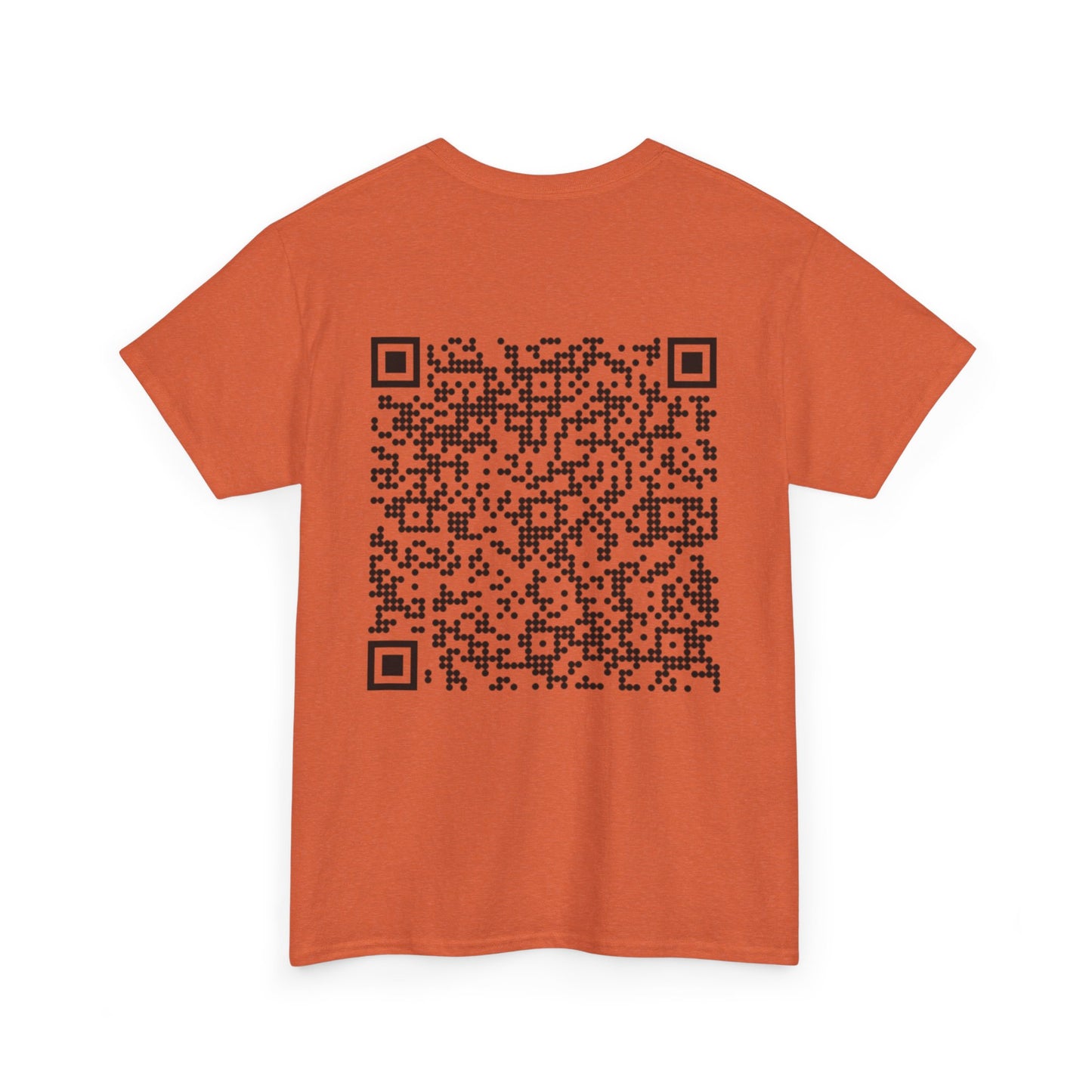 QR Code Unisex Heavy Cotton Tee, Unique Tee, Casual Wear, Tech Apparel, Gift Idea, Modern T-Shirt