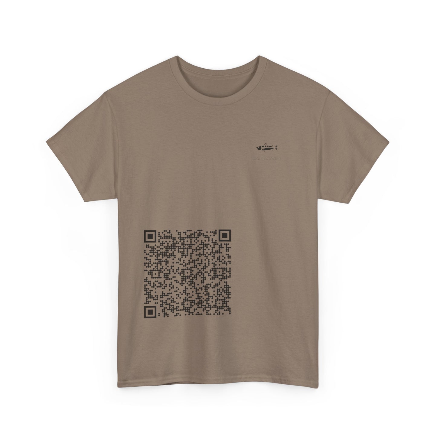 QR Code Unisex Heavy Cotton Tee, Unique Tee, Casual Wear, Tech Apparel, Gift Idea, Modern T-Shirt