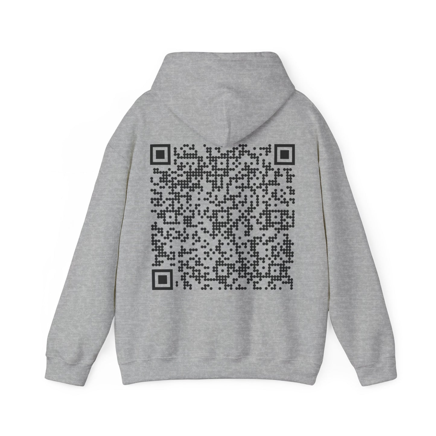 Unisex QR Code Hooded Sweatshirt - Trendy and Unique Casual Wear