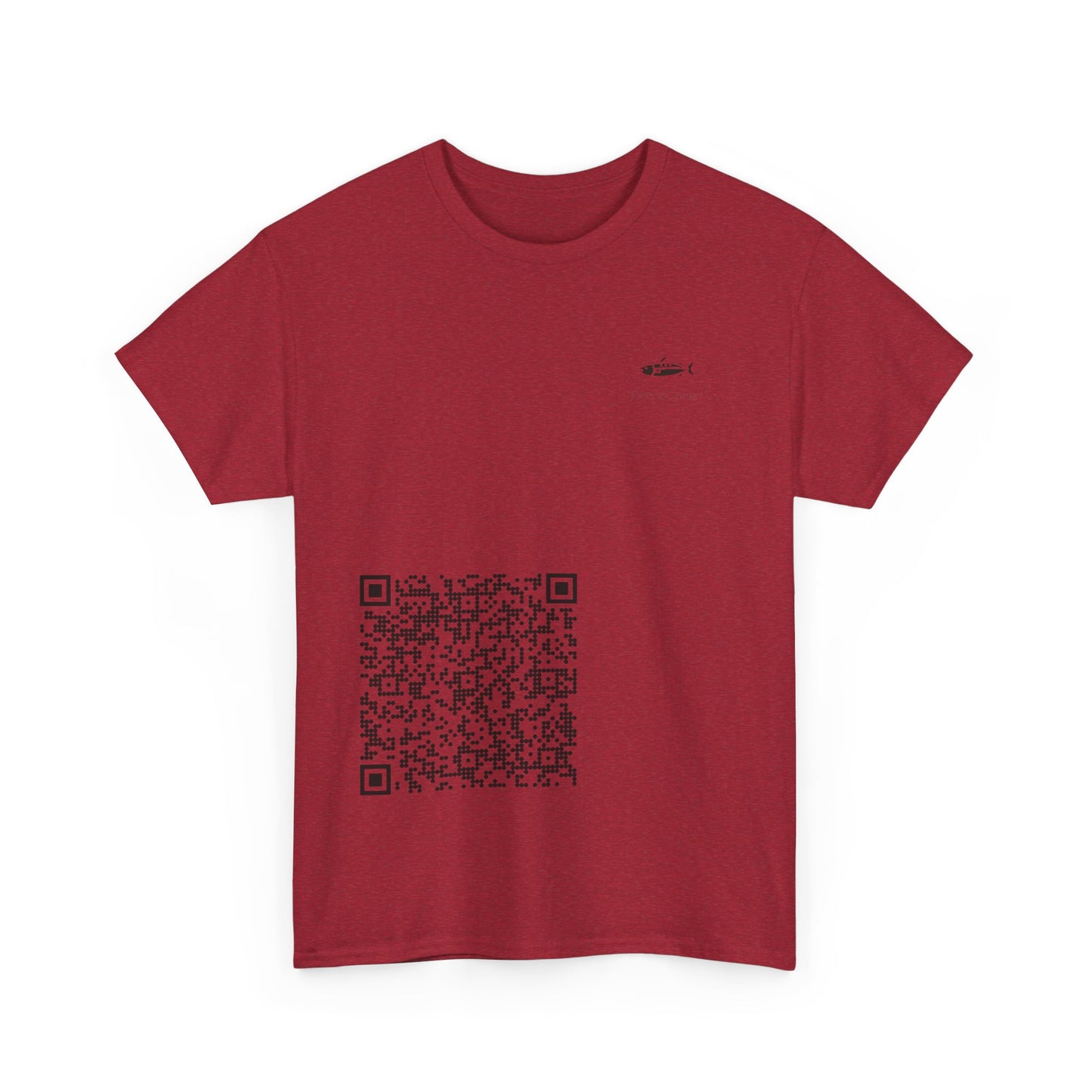 QR Code Unisex Heavy Cotton Tee, Unique Tee, Casual Wear, Tech Apparel, Gift Idea, Modern T-Shirt