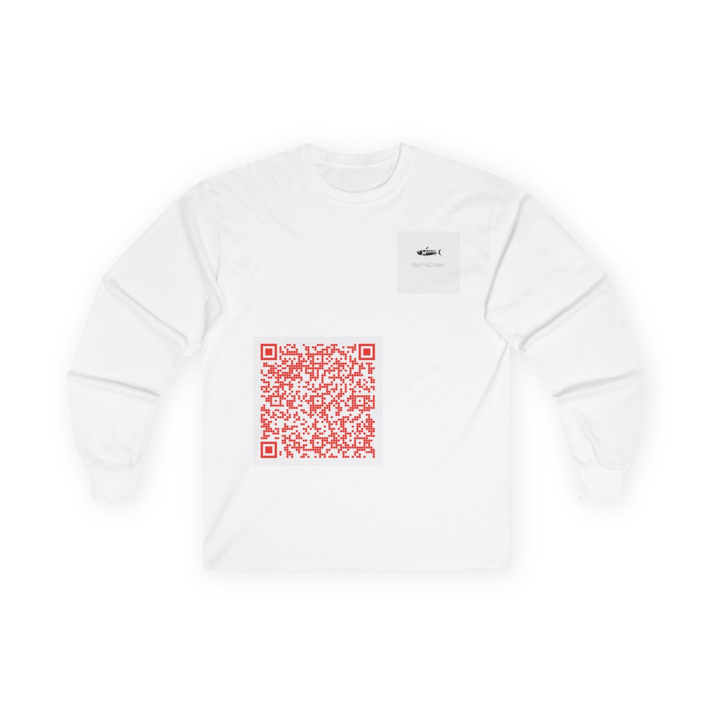 Unisex QR Code Long Sleeve Tee - Unique Apparel for Conversation Starters