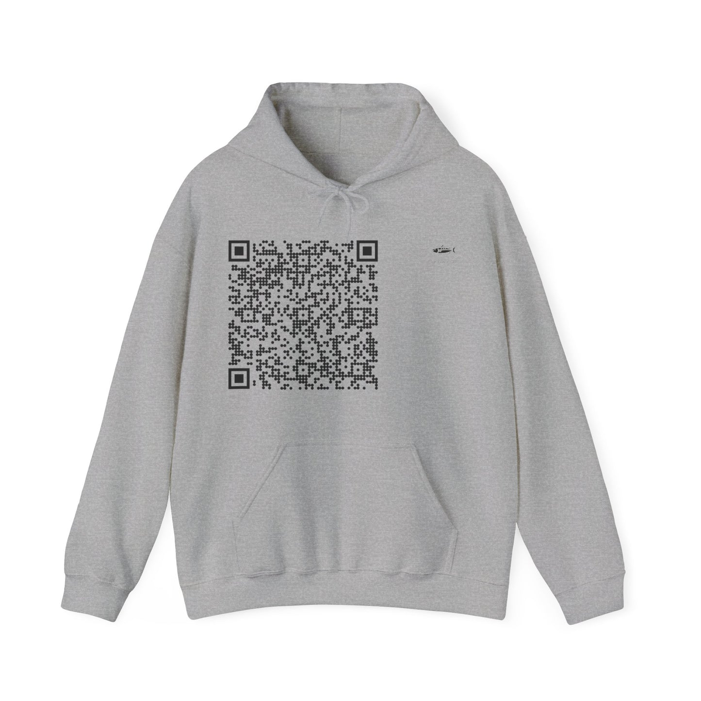 Unisex QR Code Hooded Sweatshirt - Trendy and Unique Casual Wear