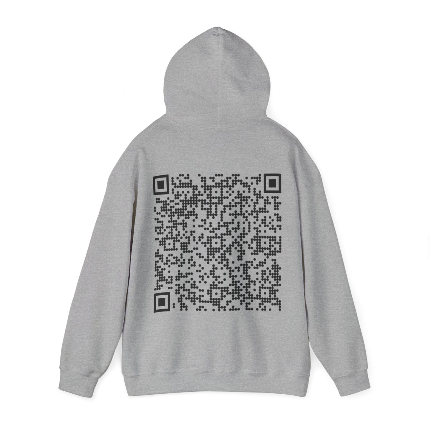 Unisex QR Code Hooded Sweatshirt - Trendy and Unique Casual Wear