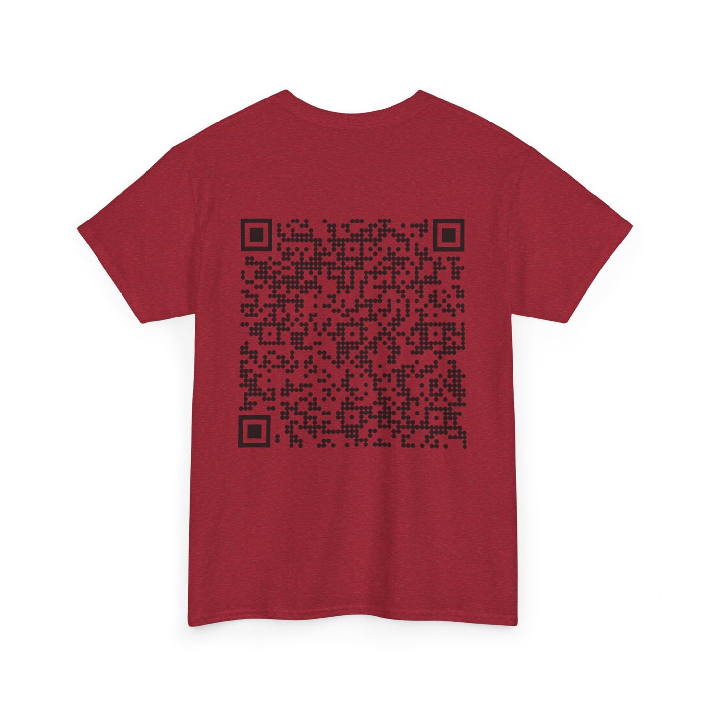 QR Code Unisex Heavy Cotton Tee, Unique Tee, Casual Wear, Tech Apparel, Gift Idea, Modern T-Shirt