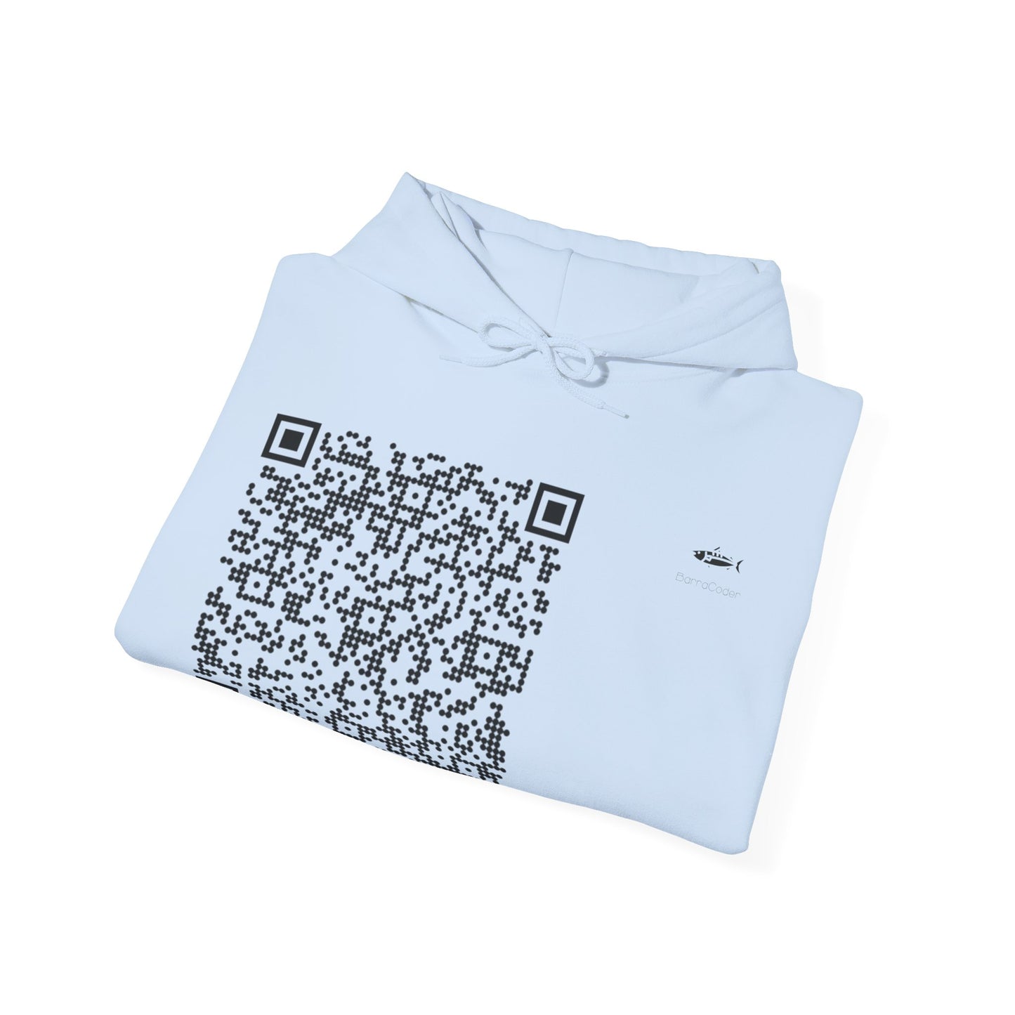 Unisex QR Code Hooded Sweatshirt - Trendy and Unique Casual Wear