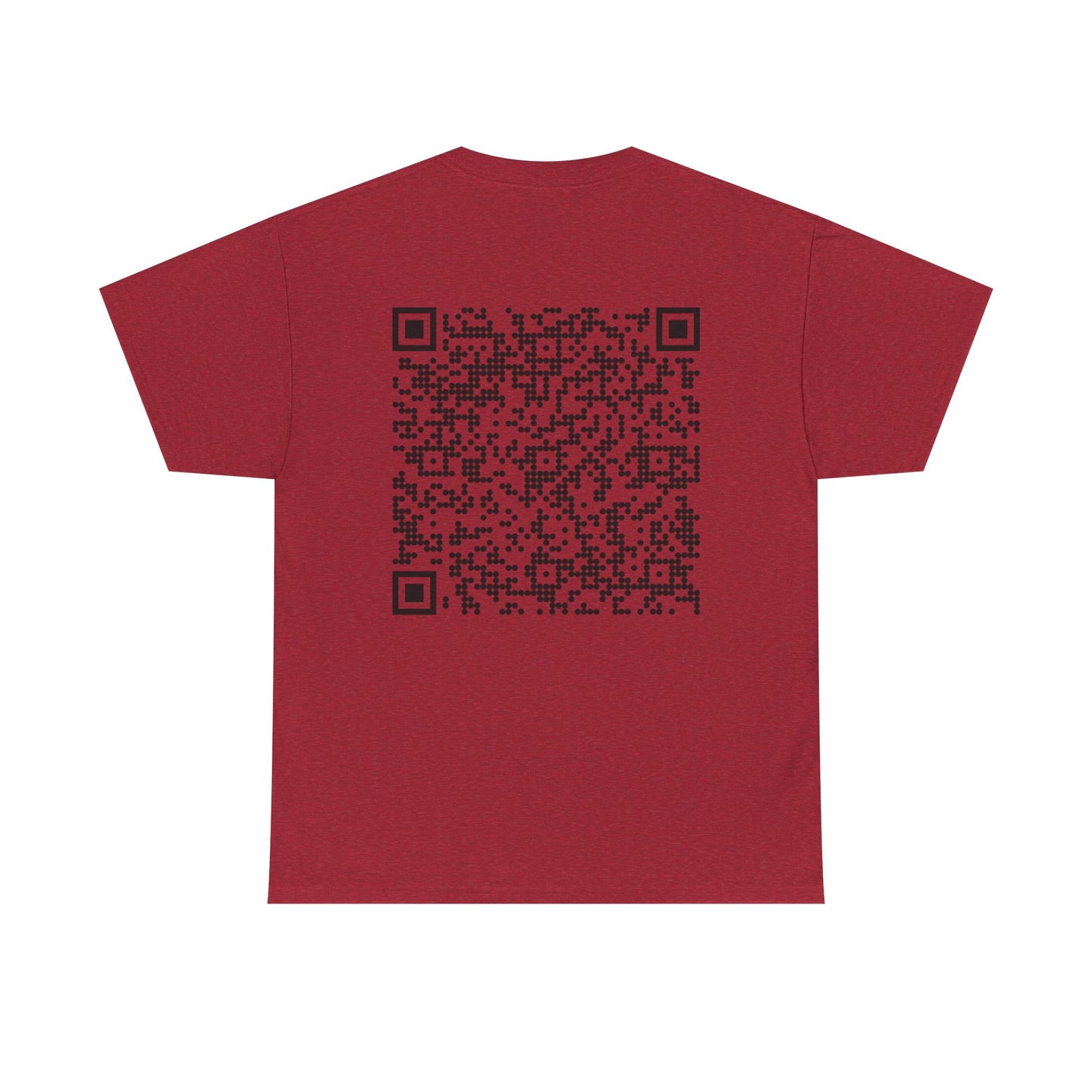 QR Code Unisex Heavy Cotton Tee, Unique Tee, Casual Wear, Tech Apparel, Gift Idea, Modern T-Shirt