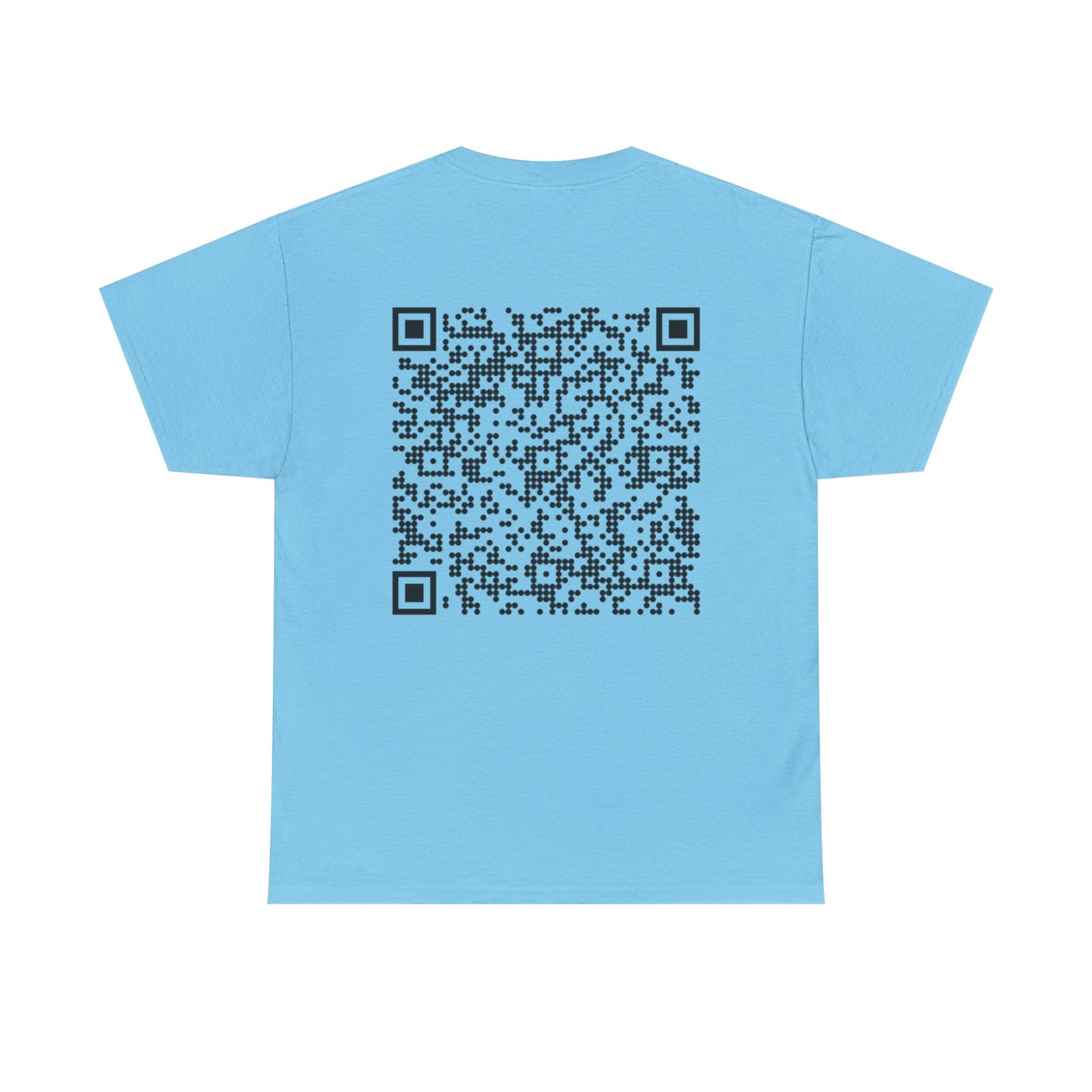 QR Code Unisex Heavy Cotton Tee, Unique Tee, Casual Wear, Tech Apparel, Gift Idea, Modern T-Shirt