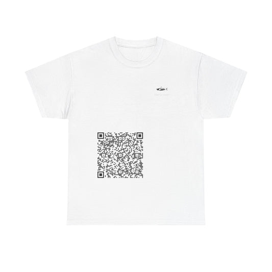QR Code Unisex Heavy Cotton Tee, Unique Tee, Casual Wear, Tech Apparel, Gift Idea, Modern T-Shirt