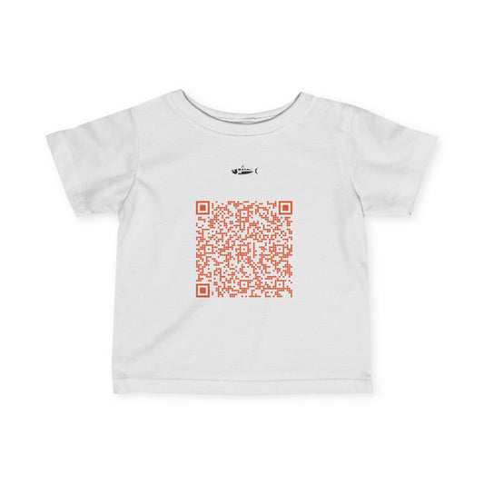 Creative QR Code Infant T-Shirt - Unique Baby Tee for Tech-Savvy Parents