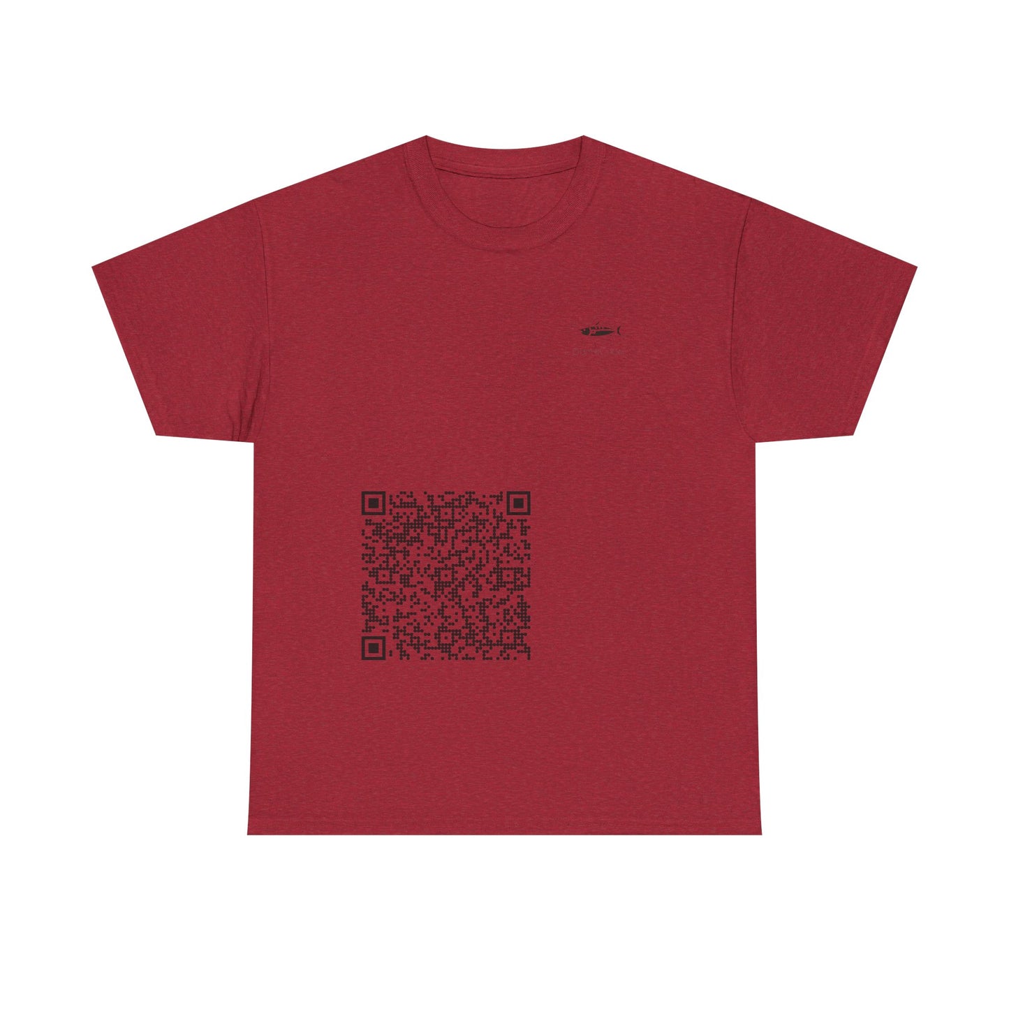 QR Code Unisex Heavy Cotton Tee, Unique Tee, Casual Wear, Tech Apparel, Gift Idea, Modern T-Shirt