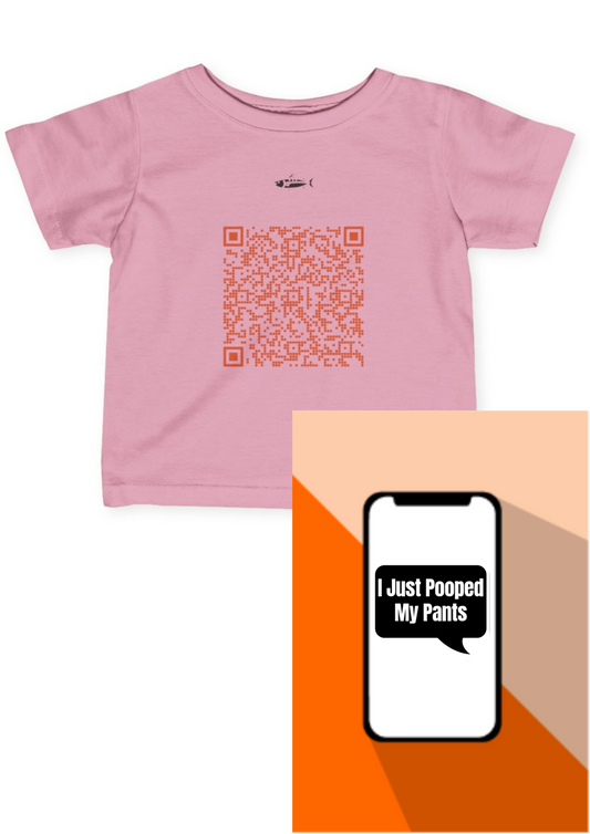 Creative QR Code Infant T-Shirt - Unique Baby Tee for Tech-Savvy Parents